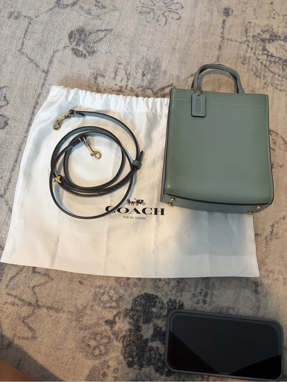 Coach Mini Top Handle Bag in Sage